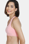 Zivame Girls Double Layered Non Wired Full Coverage Racerback Beginner Sports Bra (Pack of 2) - Multicolor — thumbnail 3